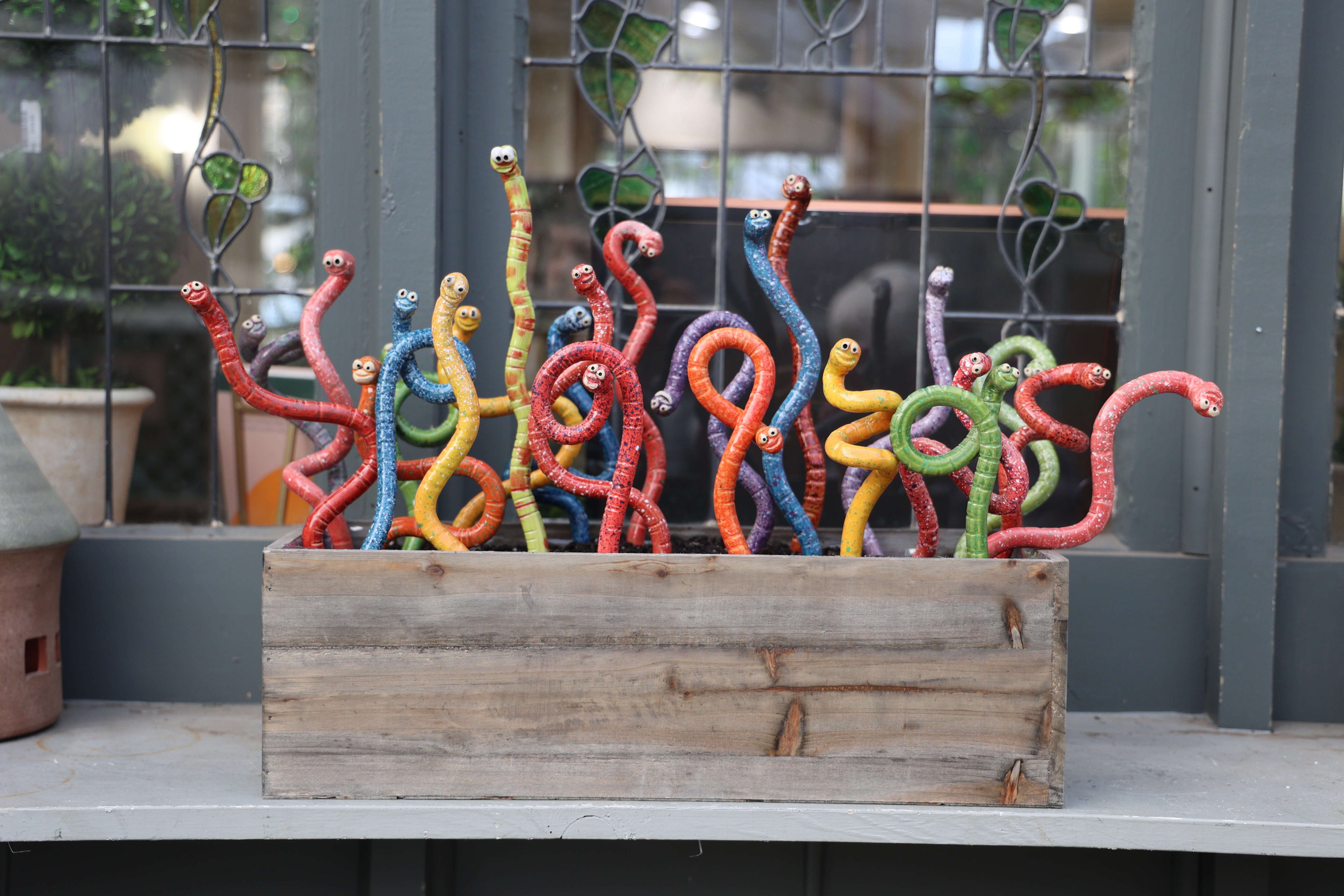 Ceramic Garden Worms – Handmade Garden Art | Wormyz – JJ Potts the