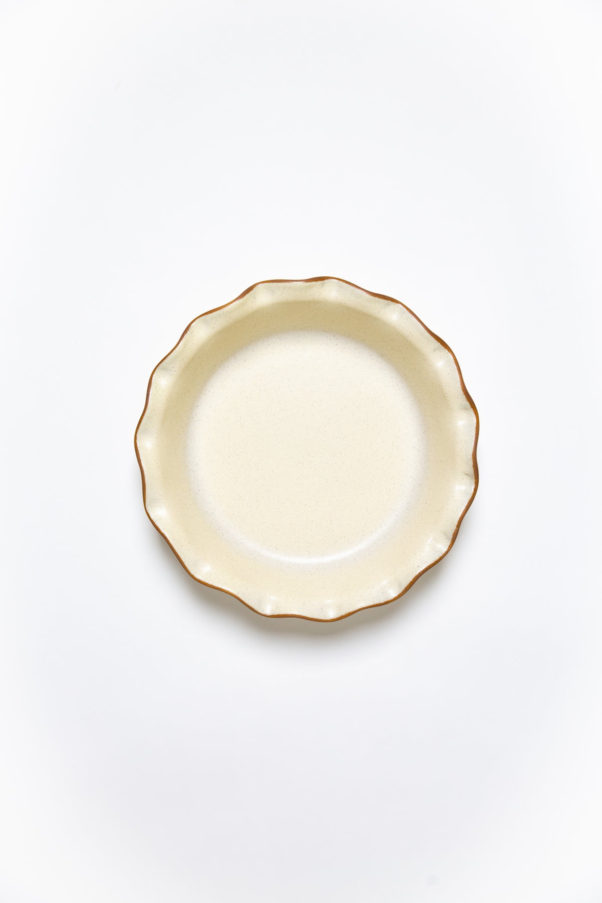 Pie Dish – Deep Fluted Edge - Eggnog | Bakeware