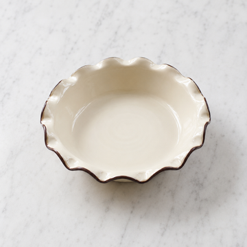 Deep Fluted Pie Dish — New England White 2