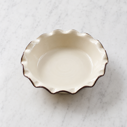 Deep Fluted Pie Dish — New England White 2