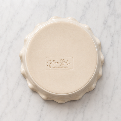 Deep Fluted Pie Dish — New England White 4