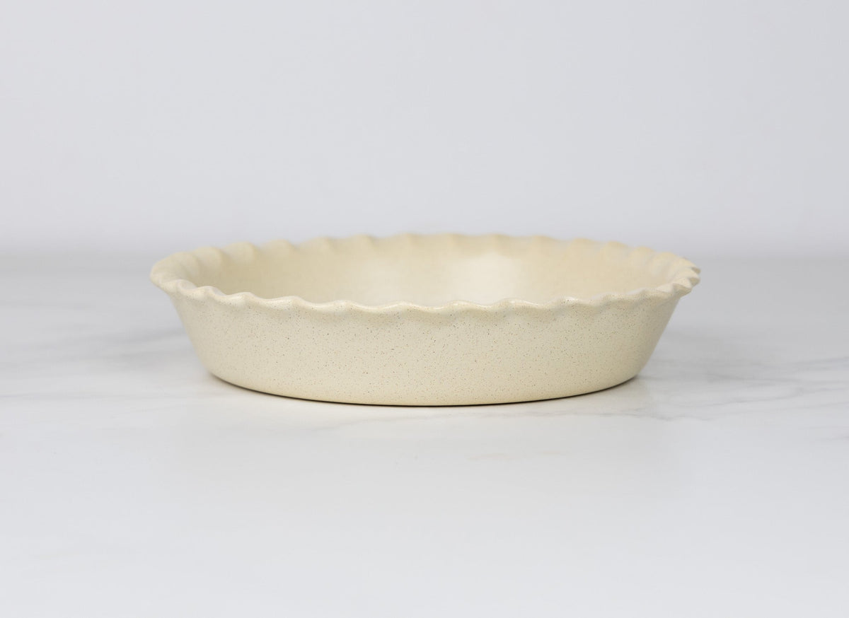 Pinched-Pie Dish-Standard-Color Egg Nog