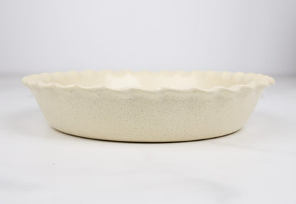 Pinched-Pie Dish-Standard-Color Egg Nog