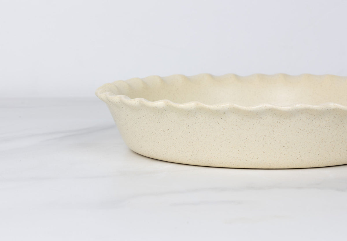 Pinched-Pie Dish-Standard-Color Egg Nog