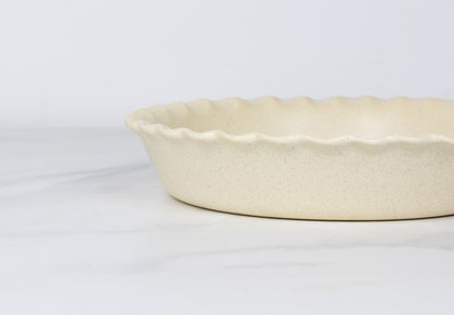 Pinched-Pie Dish-Standard-Color Egg Nog