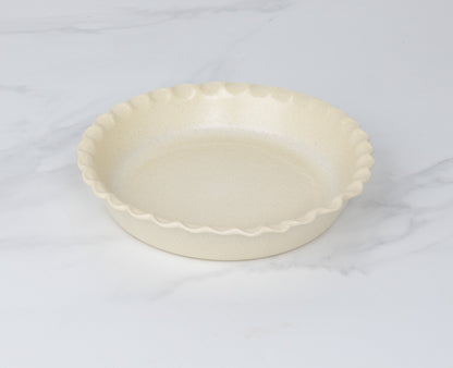 Pinched-Pie Dish-Standard-Color Egg Nog