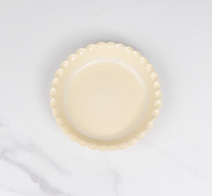 Pinched-Pie Dish-Standard-Color Egg Nog