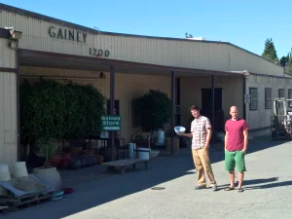 Adam and Jeremy at the Gainey Ceramics factory rescue