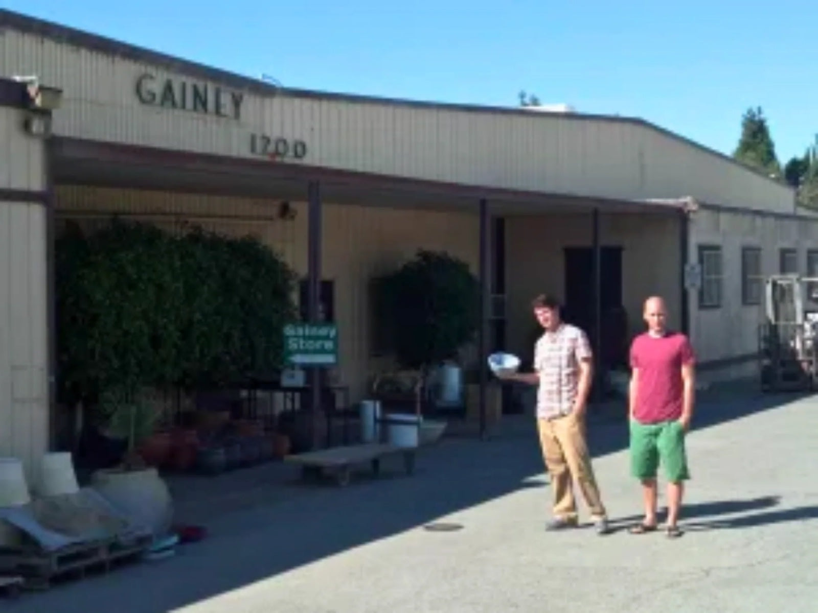 Adam and Jeremy at the Gainey Ceramics factory rescue